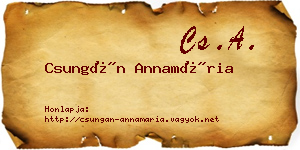 Csungán Annamária névjegykártya