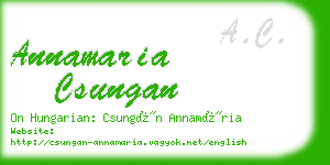 annamaria csungan business card
